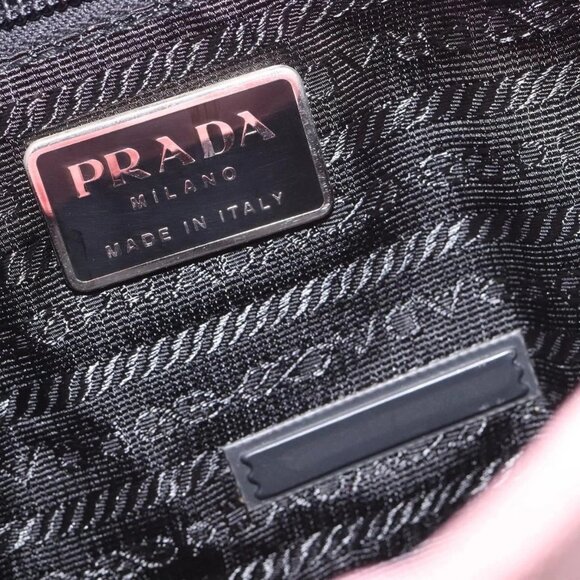 PRADA Shoulder Bag Canvas Pink Silver Auth 127866 - Picture 10 of 16